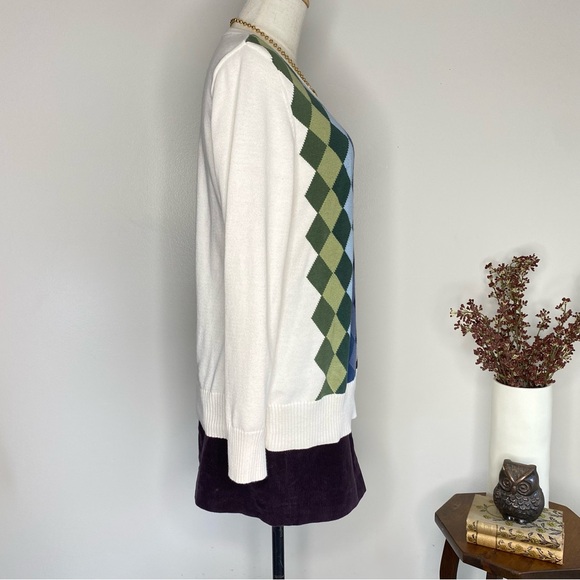 Y2k Rainbow argyle pattern sweater - Picture 6 of 6